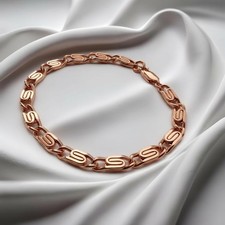 Pure Copper Scroll Bracelet • Vintage Style • Plus Sizes Available picture