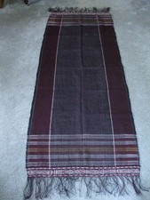 Vintage Indonesia Sumatra Batak Ulos Handwoven Shawl 76