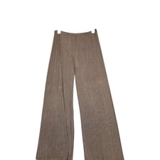 Chicos Travelers Pants Womens Size 1 Brown Packable Slinky Knit US Small 8 picture