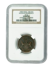 1808 Admiral Gardner Shipwreck NGC Copper 10 Cash Coin (HG) picture