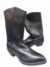 NOS VTG Mason Shoes Western Cowboy Boots Men’s 9 B Black Leather A67 picture