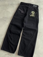 Vescartes Skeleton Smoky-Print Denim Jeans picture