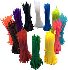 1200 Pieces Zip Ties, 4 Inch Multi-Purpose Assorted Colored Self-Locking Nylon picture