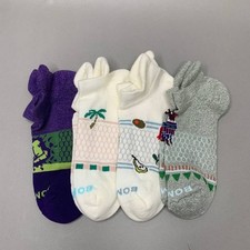 Bombas Women's Ankle Socks 4 Pair Pack Multi Color Patterned Size M Medium New picture