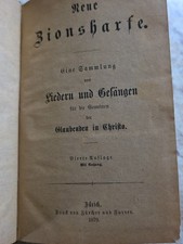 Neue Zionsharfe (New Zion's Harp) 1879 fourth edition (B25) picture