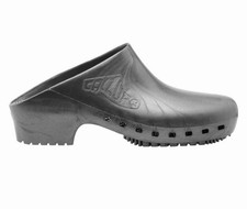 Calzuro Classic Clogs Without Holes Metallic Gray Sz 35-36 Nursing Slip on Shoes picture