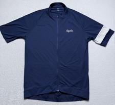 Rapha Core Cycling Jersey Mens XL Blue Short Sleeve Full Zip Road Bike picture