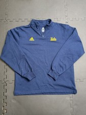 Adidas UCLA Bruins Quarter Zip Sweatshirt Size M Blue Fleece picture