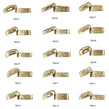 Japanese Sword Solid Brass Fuchi Kashira Set Sword Pommel Custom Katana Parts picture