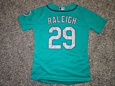 Cal Raleigh #29 Seattle Mariners Men's Aqua Cool Base Jersey picture