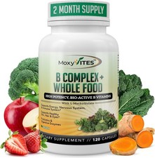 MoxyVites Vitamin B Complex - Energy and Immune Support 120 Capsules Exp 08/2029 picture