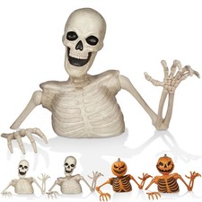 Halloween Groundbreaker Skeleton, Scary Creepy Giant Outdoor Yard Decoration picture