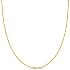 AMOUR 1 mm Round Cable Chain Necklace In 14K Yellow Gold - 18 In picture