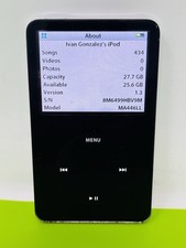 Apple iPod Classic 5th Generation A1136 Black Portable 30GB MP3 Media Player picture