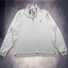 Lacoste Gray Quarter Zip Pullover Sweatshirt picture