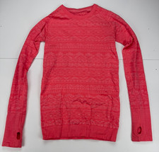 Lululemon Womens Pink Coral Seamless Long Sleeve Shirt Thumbholes Unmarked picture