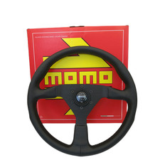 MOMO 340mm 14' MonteCarlo Genuine Leather Thickened Spoke Sport Steering Wheel picture
