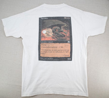 Vintage 1997 Magic The Gathering Morinfen Card TCG White T-Shirt Size XL picture