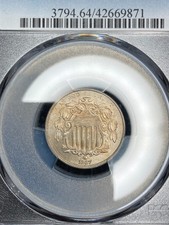 1867-P PCGS MS64 No Rays Shield Nickel | Attractive Subtle Toning | Sharp Strike picture