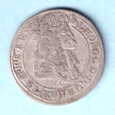 Hungary.  1678-KB 15 Krajczar..  Leo the Hogmouth..  Fine+ picture