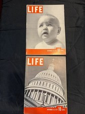 LIFE Magazine Lot - One Year Anniversary + US Capital - November 22, 29 1937 picture