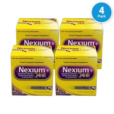 Nexium 24hr Clear Minis Acid Reducer 14 Relief 56 Total Exp 01/28 Pack of 4 New picture