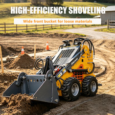 V380Pro Wheeled Mini Skid Steer Loader, RATO 24HP, Local Pickup w/Auger & Pallet picture