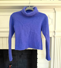 Vintage Q&A Women's Purple Lambwool And Angora Rabbit Hair Turtleneck Sweater S picture