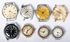 8x Job Lot Military Men's Hand-Wind Vintage Watches -- Spares/Repairs picture