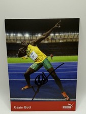 Usain Bolt Signed Promo Card Auto Puma picture