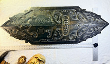 Large Vintage Dayak Kliau Warrior Shield Carving Borneo Indonesia Art 47