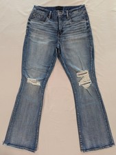 Buckle Black Jeans Mens 32x32 Blue Med Wash Bootcut Distressed Stretch Denim picture