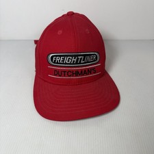 Vintage Freightliner Dutchman's Red Strapback Trucker Baseball Cap Hat picture