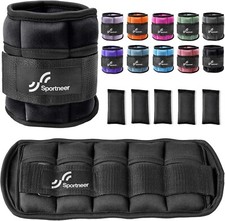 Sportneer Adjustable Ankle Weights 1 Pair 2 4 6 8 10 Lbs Leg Weight Straps for W picture