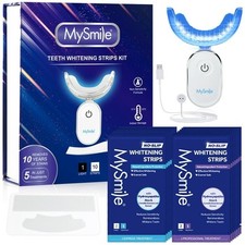 MySmile 28pcs Hydroxyapatie Teeth Whitening Strips Kit + 28LED Light Enamel-Safe picture