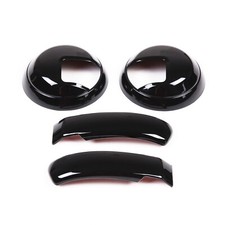 Fits 2010-2023 Fiat 500 Abarth 595 Gloss Black Door Handle Accent Trim Cover picture