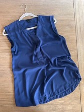 J.Crew Navy Blue Sleeveless Tank Shell Top Size 4 Tall picture