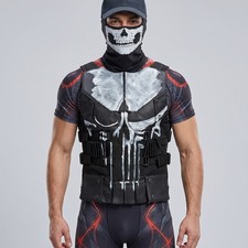 Punisher Inspired Skull Tactical Vest: Armor Cosplay Costume Leather Haloween picture