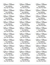 60 Personalized Elegant Cursive Script Address Labels Custom Stickers Free SH picture