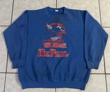 Vintage DePaul University Blue Demons Sweatshirt Men’s Size L 90s picture