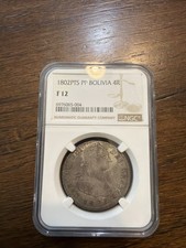 1802 PTS PJ Bolivia 4 Reales Spanish Colonial Silver NGC F12 picture