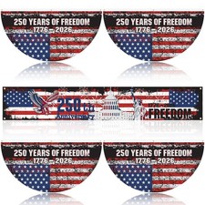 Chumia 5 Pcs 250th Anniversary Decoration Set Include 4 Patriotic Fan Banners... picture