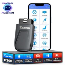 VDIAGTOOL D200 Bidirectional OBD2 Scanner Bluetooth Full System 8-IN-1 Live Data picture