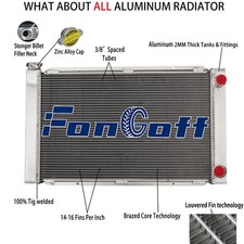 4-Row Aluminum Radiator For Chevy SBC 350 Double Pass: 31