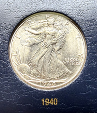 1940 (P) WALKING LIBERTY HALF - ORIGINAL BRILLIANT UNCIRCULATED picture