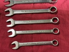 Set of 6 Blue Point USA SAE Combination Wrenches BO12 3/8