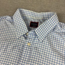 UNTUCKit Shirt Mens XL Blue Check Long Sleeve Button Up Cotton Casual Woven picture