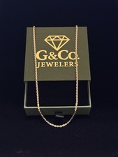 2.3mm Rope Chain With 14k Gold Over 925 Silver In 20 Inches Long. picture