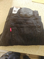 Levi's Men's Slim Dark Wash Black Denim 5-Pocket Zip Fly Logo Jeans NWT picture