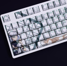 COOL ANIME WAIFU TRENDY CUTE KEYCAP SET FULL KEYBOARD SIZE picture
